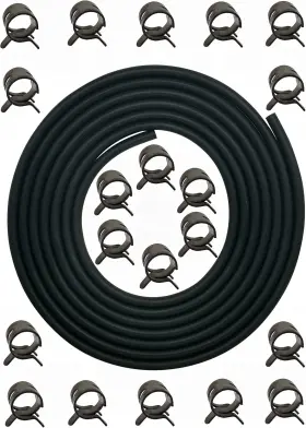 Aymk-102 Yamakato 4mm 5/32 Inch Id Fuel Line Vacuum Hose 10 Feet For Echo Stihl Black
