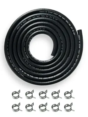 Aymk230 Yamakato 1/4 Nbr Fuel Hose Line Braided Sae J30r7 6mm Id 9.5 Feet Tubing Auto