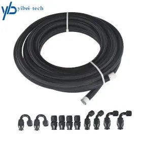 Yi145159t Yibei-tech 8an -8an Black Nylon E85 Ptfe Fuel Line 20ft 10 Fittings Hose Kit