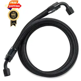 Zonbang Set-6an-2ft 45 90 6an Fuel Line Kit Cpe 2ft Assembled An6 Braided Black