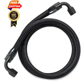 Zonbang Set-6an-2ft 90 6an Fuel Line Kit Cpe 2ft Assembled An6 Braided Black