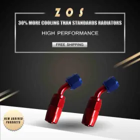 T058r6 Zosautoparts 2 Pcs Universal An6 Straight 45 90 180 Degree Reusable Swivel Hose End Fitting