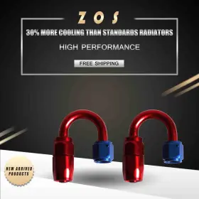 T061r6 Zosautoparts Universal Aluminum An6 Straight 180 Degree Reusable Swivel Hose End Fitting