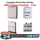 Fits: 2023 Subaru Forester 2.5L Complete Air, Oil & Cabin Filter Kit (0W-20) New. Price: $80.95.