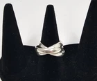 Vintage Sterling Silver Triple Rolling Interlocking Intertwined Plain Band Ring Pre-owned. Price: $29.99.