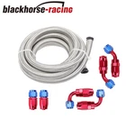 6AN Stainless Steel Braided Fuel Line Cpe Rubber Hose W/ 6PCS Fittings Kit New. Price: $32.01.