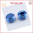 Ac Performance 1/2" Npt Male Pipe Plug Allen Head Socket Fitting, Blue Aluminum, New. Price: $14.58.