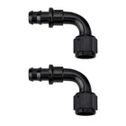 Evil Energy 90 Degree Push Lock Hose Fitting End Black 2PCS 8AN, New. Price: $33.72.