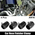 4PCS AN16 Car Hose Finisher Flexible Rubber Pipe Clamp Adapter Fitting Black New. Price: $15.29.