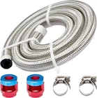 Carbole Stainless Steel Braided Fuel Line, 5/16" I.d. Diesel Hose Swap Efi Ptfe New. Price: $29.99.