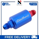 Edelbrock 8130 Inline Fuel Filter, Blue Anodized, Aluminum New. Price: $65.31.