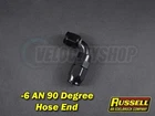 Russell 90 Degree Hose End Full Flow Swivel Fitting Black New. Price: $24.88.