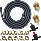 Strongthium 1/4" Gas Fuel Line Hose Kit W/ Clamps Valve Filters 6.6FT New. Price: $8.99.