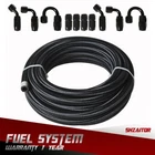 Black 20FT 4AN Braided Fuel Hose Line W/ Swivel End Fitting Kit. Price: $40.18.