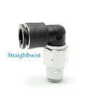 Push To Connect Elbow 90 Fitting 1/4" Od X 1/16"NPT Male Boost/vacuum Aeromotive New. Price: $16.78.