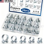 Eoppen 34PCS 5 Sizes 8-18MM Fuel Line Clamp, Silver New. Price: $15.66.