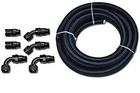 Racing AN-8 Swivel Ptfe Black Fitting + Nylon Fuel Line Hose Kit New. Price: $59.99.