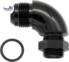 12AN Male Flare To 10AN Orb Port Full Flow Adapter 90 Degree Aluminum Black New. Price: $40.90.