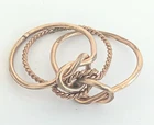 Vintage Gold Filled Triple Knot Stackable Intertwined Pre-owned. Price: $25.00.