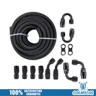 Stainless Steel 20FT 3/8 Fitting Nylon Braided Oil Fuel Hose Line Kit AN6 -6AN New. Price: $45.99.