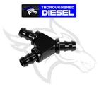 Fleece 1/2" Black Anodized Aluminum Y Barbed Fitting (for -8 Pushlock Hose) New. Price: $40.99.