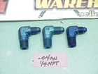 Xrp Blue Aluminum -04 An To 1/4 Npt Flare Adapter 90 Fittings #432 Used. Price: $12.00.