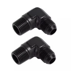 4AN To 1/4" Npt Male 90 Degree Elbow Fitting Adapter Union Aluminum Black 2PCS New. Price: $11.99.