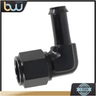 Black 6AN Female Swivel To 3/8" Barb Fitting Adapter Aluminum 90 Degree New. Price: $8.60.