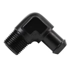 3/8" Npt Male To 1/2" Hose Barb Fitting Adapter 90 Degree AN8 8AN Aluminum Black New. Price: $9.99.