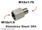 M12X1.5 Female M12X1.75 Stainless Sensor Adaptor Fittings Conversion New. Price: $16.90.