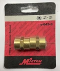 Milton S-643-3 Female 3/8" Fnpt Hex Coupling Hose Fitting Pack Of 2 New. Price: $11.66.