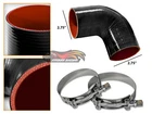 Black Silicone 90 Degree Elbow Coupler Hose 2.75" 70 Mm + T-bolt Clamps Mt New. Price: $19.99.