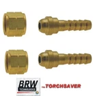 B-size Lh Fuel Gas Nut & Nipple X 1/4" Hose Brass Fitting Superior N-21 NP-10 New. Price: $15.99.