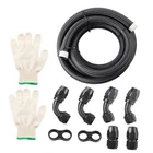 Maxpeedingrods Fuel Line Kit, Universal Stainless Braided Nylon 12AN-10FT New. Price: $124.30.