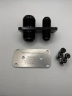 16AN/10AN Billet Bulkhead Dual Fittings. Two In/out, In/out. New. Price: $65.00.