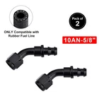 10AN 45 Degree Push On Lock Hose End Fitting Oil Fuel Gas Line Adapter Pair New. Price: $14.24.
