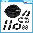 20FT Black Fuel Line Kit Hose End Fittings 6AN 8AN 10AN Cpe Braided Nylon New. Price: $41.97.