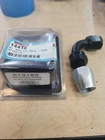 AN10 Full Flow Swivel 90 Degree Hose End Black/silver Russell New. Price: $20.00.