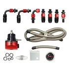 New Universal Adjustable Fuel Pressure Regulator Gauge Kit + An 6 Fitting End. Price: $44.88.