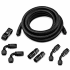 Fuel Hose Line 10FT 0.56 14.2MM 10AN Nylon Braided Black Ucreative Fitting AN10 New. Price: $74.99.