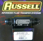 Russell 650613 Line Fuel Check Valve -8 Male Inlet Outlet Black Anodized New. Price: $64.95.