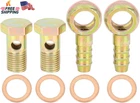 Autohaux 2 Sets 14MM Banjo Fittings With Copper Spacer, Designed For Engine & New. Price: $16.12.