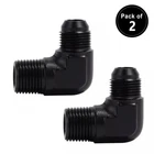 Lokocar 8AN Flare To 3/8 Npt Pipe Male 90 Fitting Adapter Aluminum Black 2PCS New. Price: $16.99.