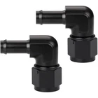 Podavelle 10AN Female To 1/2 Barb Hose Adapter - 90 Degree Black Aluminum Set New. Price: $68.59.