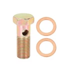 Autohaux M14X1.5MM Metric Thread Banjo Bolts Brake 21MM, Bronze Tone New. Price: $19.99.