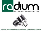 Radium 20-0609 -10AN Male Press-fit For Toyota 1JZ Non Vvt-i Exhaust New. Price: $65.80.