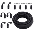 20FEET 6AN Stainless Steel Braided Fuel LINE+10PCS Push Lock Fitting Hose Kits New. Price: $48.28.