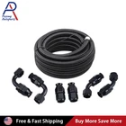 Black -6AN Nylon Braided E85 Ptfe Fuel Line 10FT Fittings Hose Kit New. Price: $40.99.