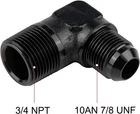 10AN Male Flare To 3/4 Npt Pipe 90 Degree Fitting Adapter Union Aluminum New. Price: $10.79.