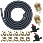 Strongthium 1/4 Gas Fuel Line Hose With Clamps Valve & In, Black New. Price: $20.35.